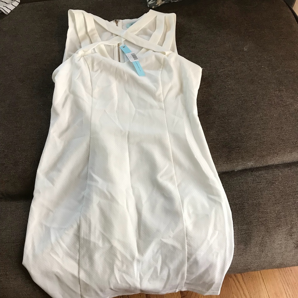 She and sky white dress